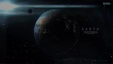 星际迷航地球太空站航空航天局三维标志开场片头动画视频的预览图